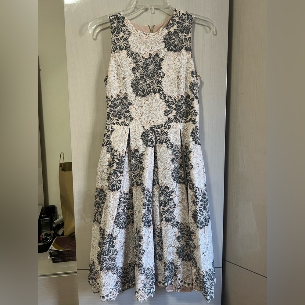Lace pink and gray dress size 2